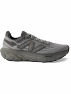 New Balance - 1080 Leather-Trimmed Mesh Running Sneakers - Gray