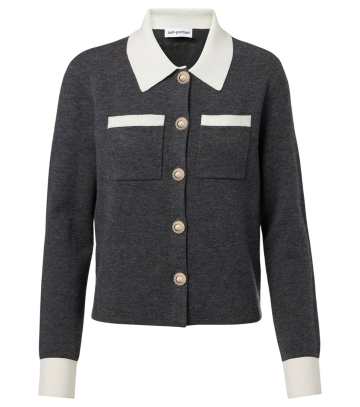 Photo: Self-Portrait Wool-blend cardigan
