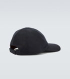 Loro Piana Logo cotton and linen baseball cap