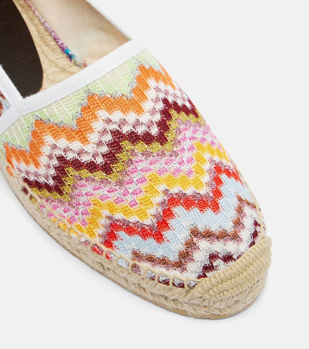 Missoni Elle Zigzag lamé espadrilles