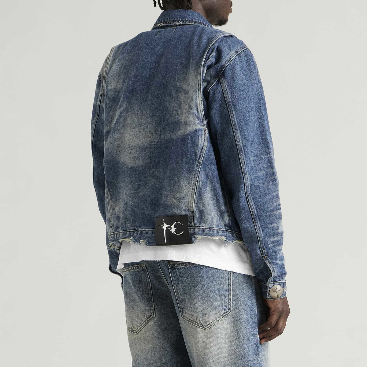 Thug Club Men's Extendo Denim Jacket in Blue