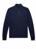 Anderson & Sheppard - Wool and Cashmere-Blend Polo Shirt - Blue