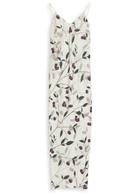 Stella Mccartney Cherry-print Silk Maxi Dress Cream