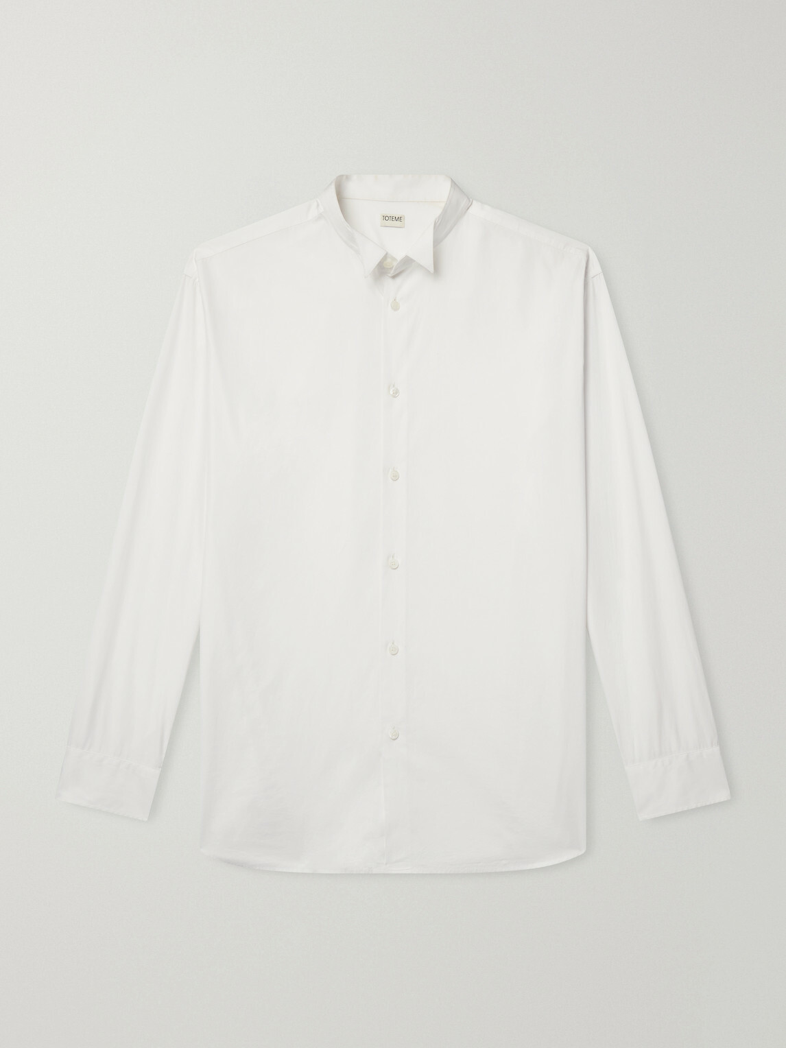 TOTEME - Relaxed Cotton-Poplin Shirt - White