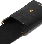 TOM FORD - Full-Grain Leather Phone Pouch - Black