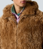 ERL Hooded shearling coat