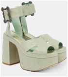 Vivienne Westwood Olde London croc-effect leather platform sandals