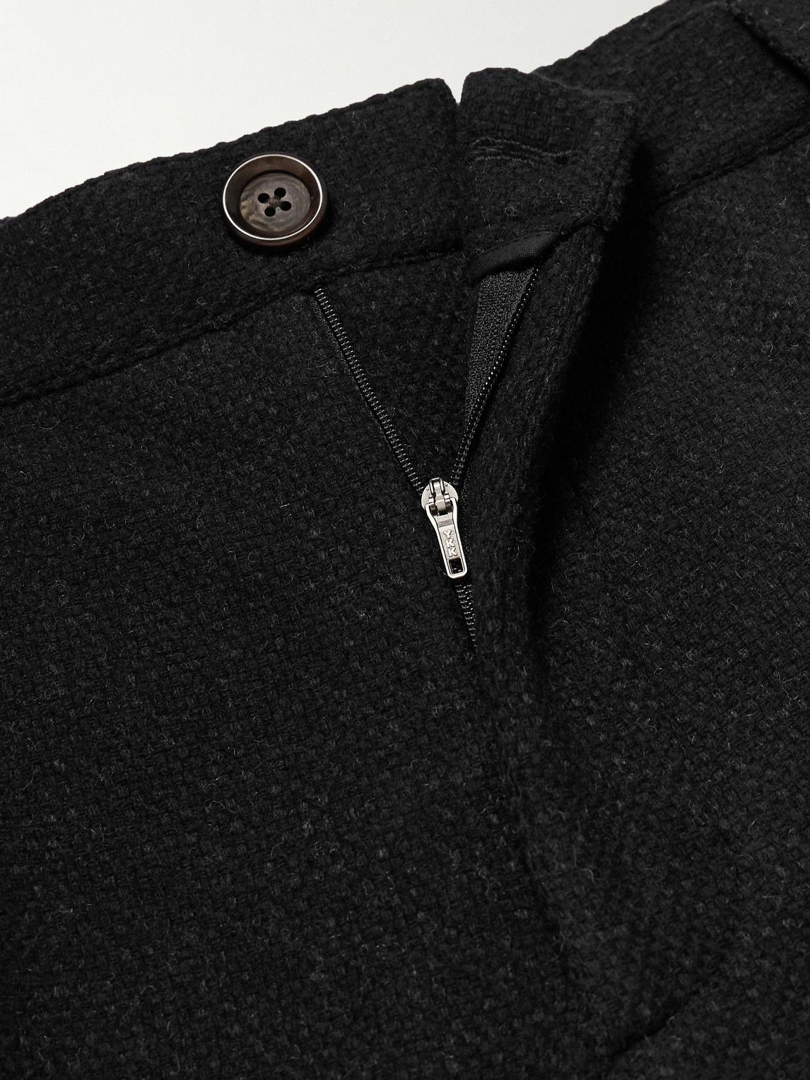 Oliver Spencer - Morton Straight-Leg Pleated Cotton-Blend Suit Trousers - Black