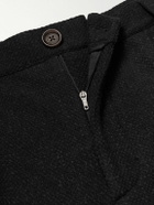 Oliver Spencer - Morton Straight-Leg Pleated Cotton-Blend Suit Trousers - Black