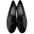 Repetto Black Wrinkled Patent Maestro Loafers