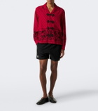Bode Beaded Kerchief printed cotton flannel shirt
