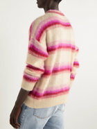 Isabel Marant - Drussellh Striped Mohair-Blend Sweater - Pink