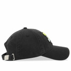 GANNI Women's Washed Cotton Canvas Puppy Cap in Washed Black 