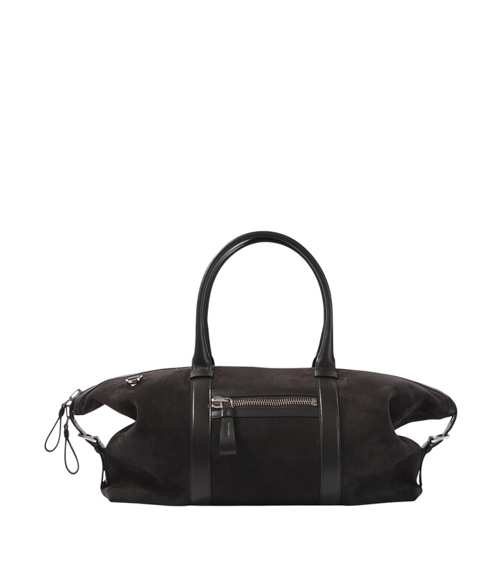 Photo: Tom Ford Buckley leather-trimmed suede duffel bag