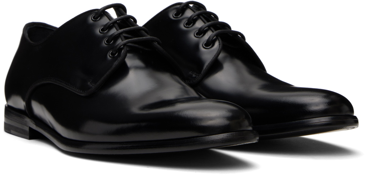 Dolce&Gabbana Black Brushed Calfskin Derbys