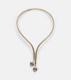 Marina B Trisolina 18kt gold necklace with blue chalcedony and diamonds