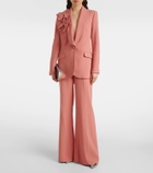 Elie Saab High-rise cady flared pants