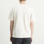 Folk Men's Slub Embroidered T-Shirt in Off White