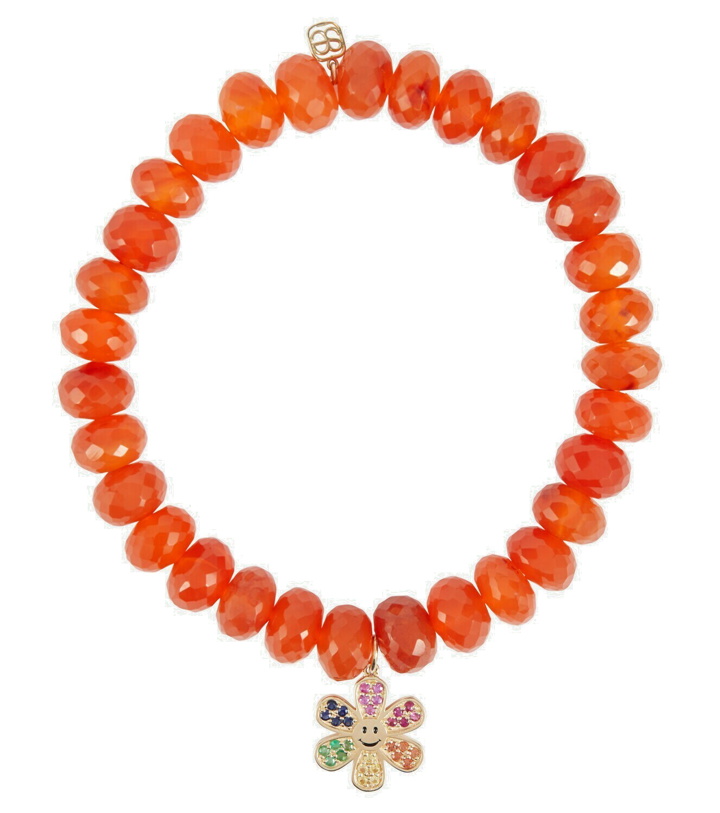 Photo: Sydney Evan Daisy 14kt gold and carnelian beaded bracelet