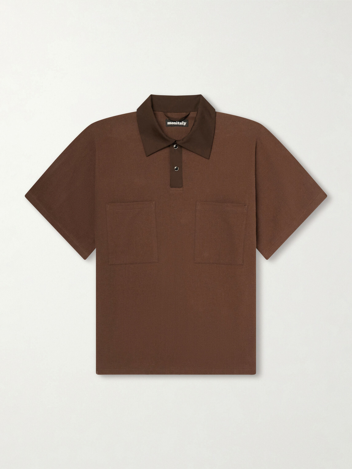 Monitaly - Poloponcho Cotton Polo Shirt - Brown