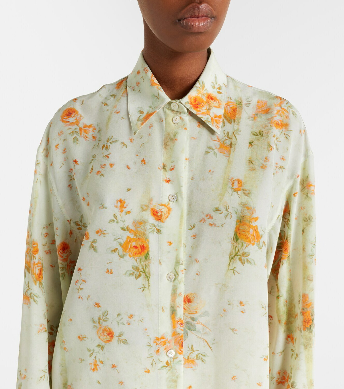 McQueen Oversized floral shirt