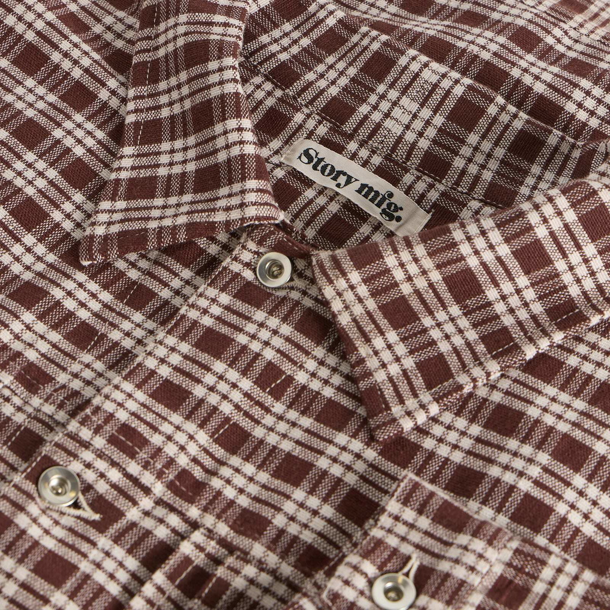 Story mfg. Check Sundae Jacket - Presented by END. in Wood