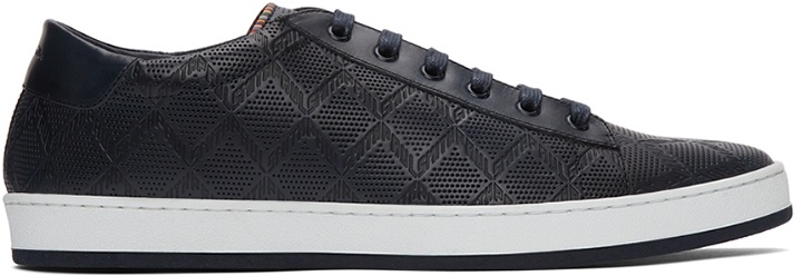 Photo: Paul Smith Navy Leather Geo Hassler Sneakers