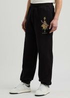 Givenchy Logo Embroidered Cotton Sweatpants Black