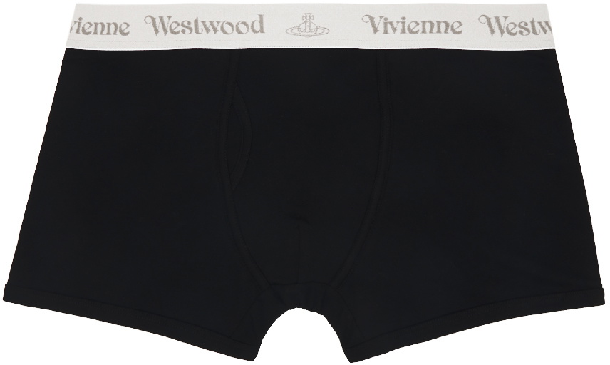 Vivienne Westwood Two-Pack Black Logo Boxers Vivienne Westwood