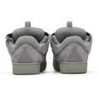 Lanvin Gray Monochrome Suede Curb Sneakers