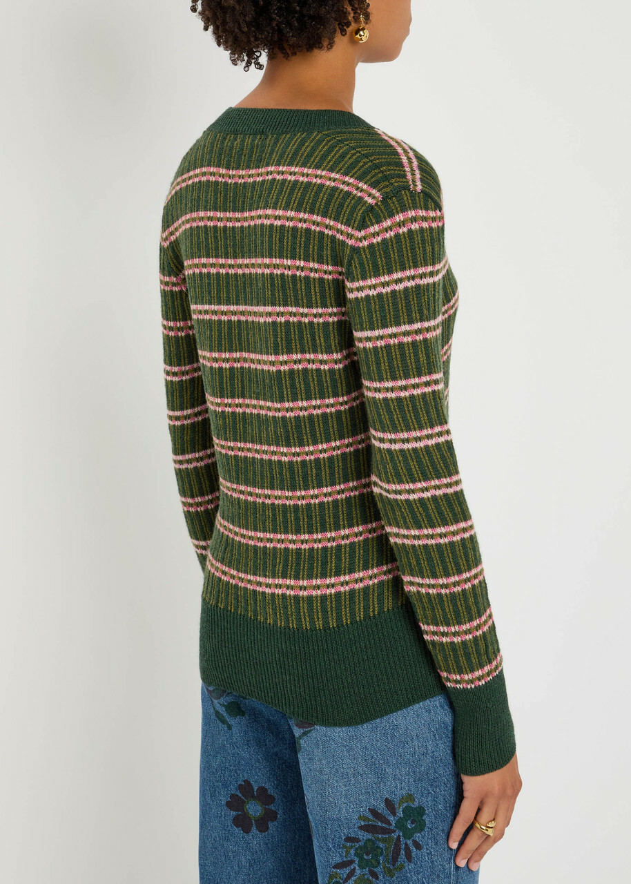 Etro Striped Knit Jumper Brown