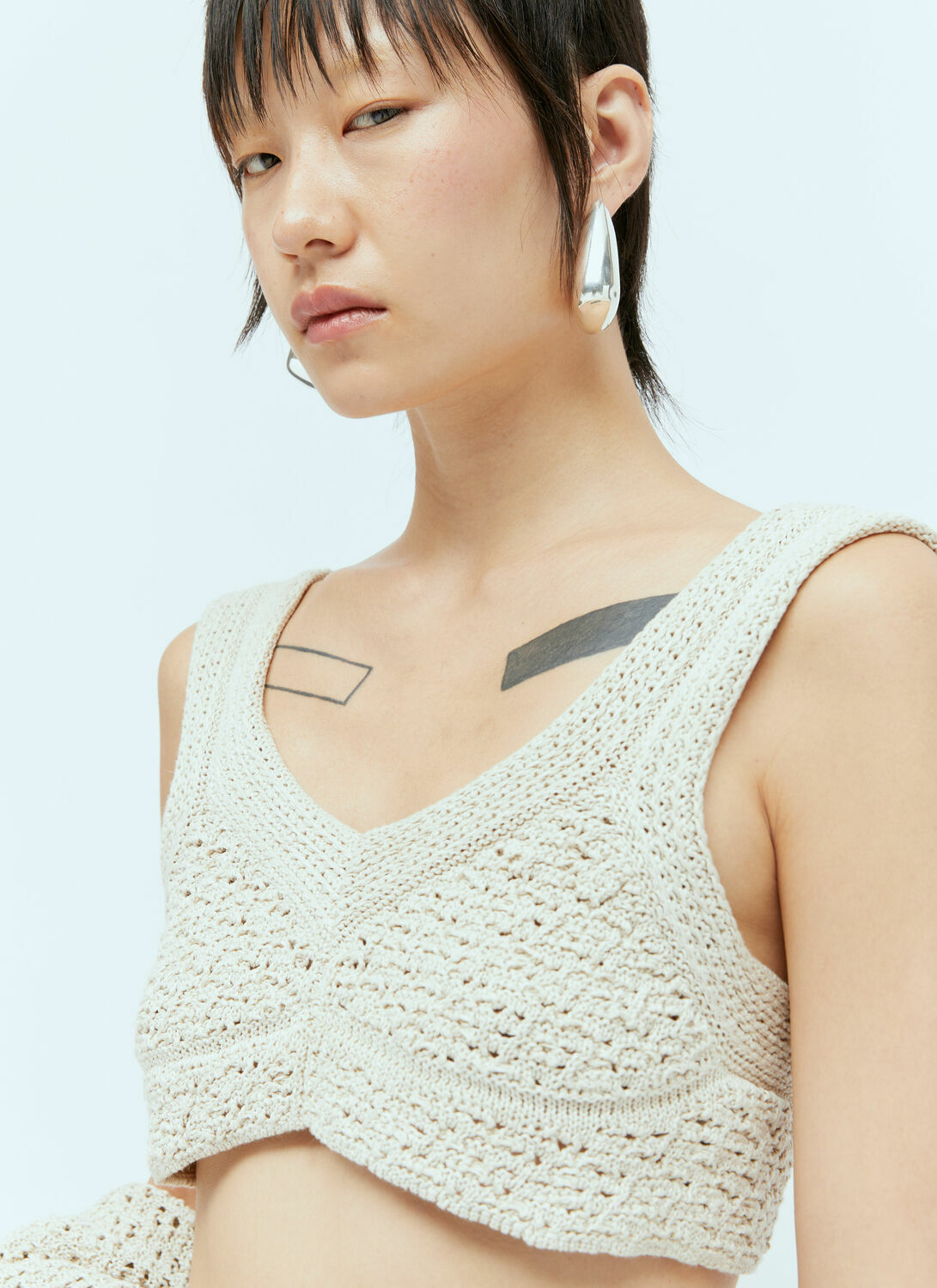 Bottega Veneta Textured Knit Crop Top