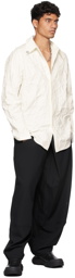 NAMESAKE Off-White Viterbi Embroidered Long Sleeve Shirt