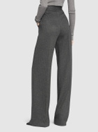 MAX MARA Angora Wool Blend Jacquard Wide Pants