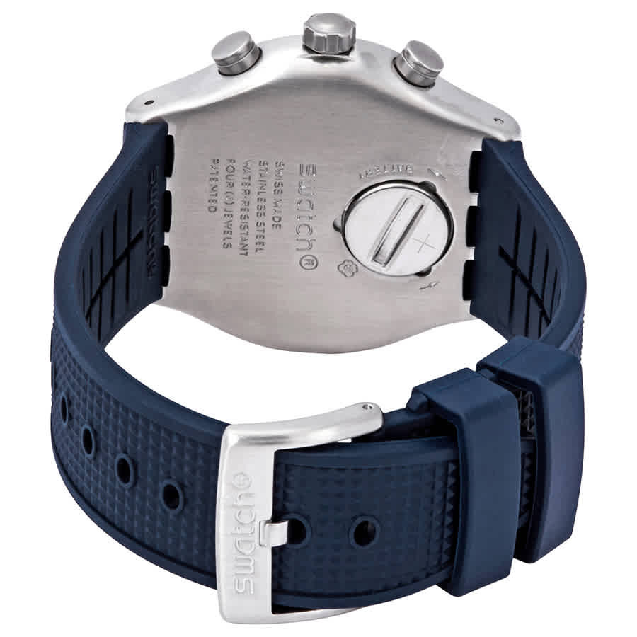 Swatch Blue Grid Chronograph Quartz Blue Dial Mens Watch YVS454
