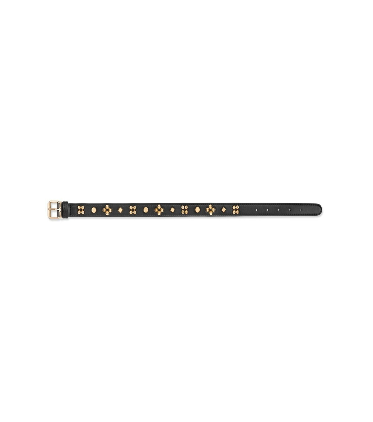 Christian Louboutin - Loubicollar M embellished leather dog collar
