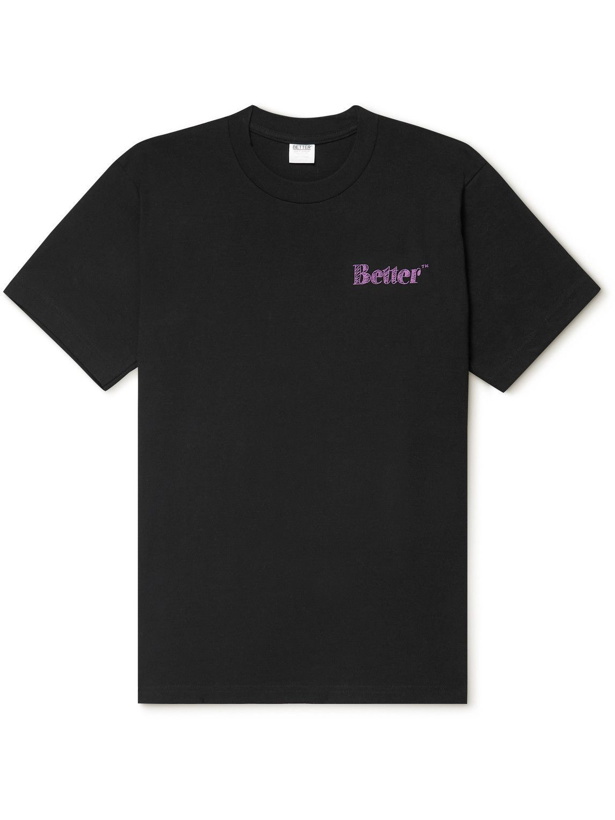 Photo: Better™ Gift Shop - Logo-Print Cotton-Jersey T-Shirt - Black