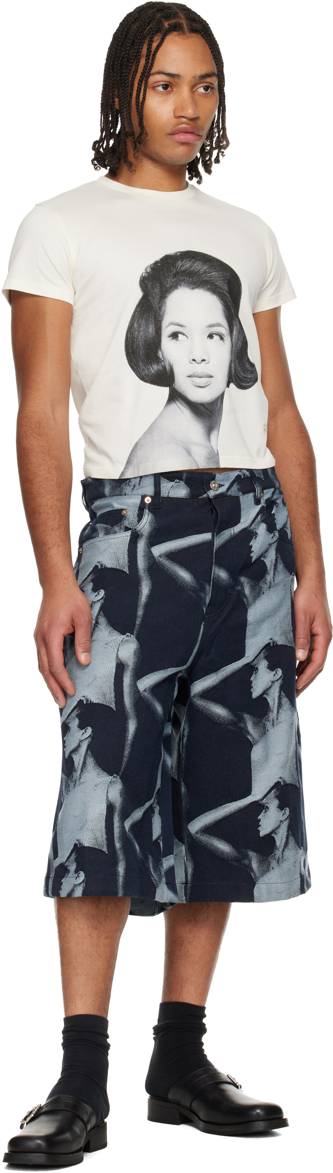 Wales Bonner Off-White Theaster Gates Edition Selah Cropped T-shirt