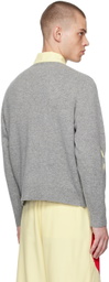 Stefan Cooke Gray Slashed Sweater