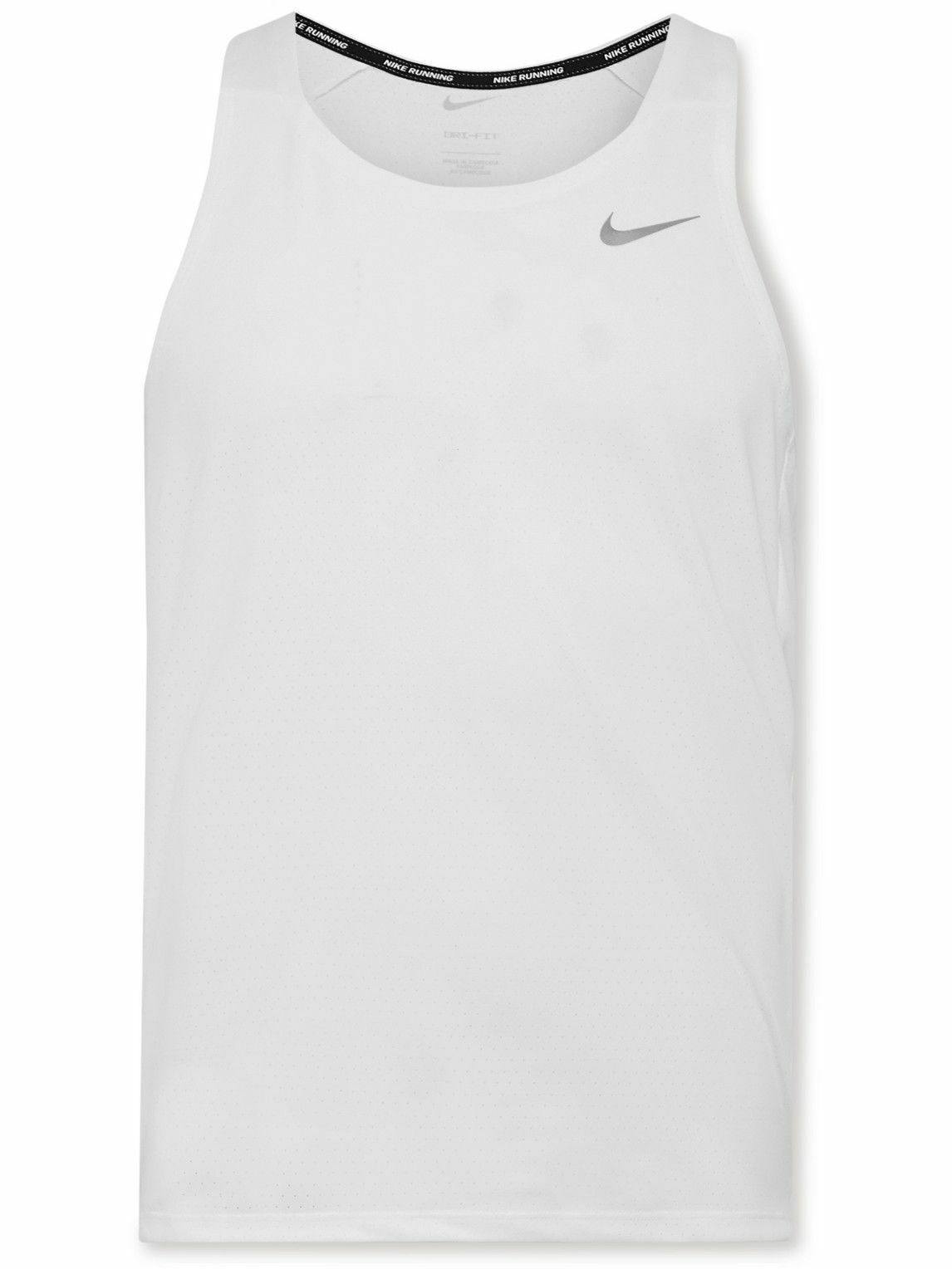 Nike Running - Fast Slim-Fit Dri-FIT Mesh Tank Top - White Nike Running