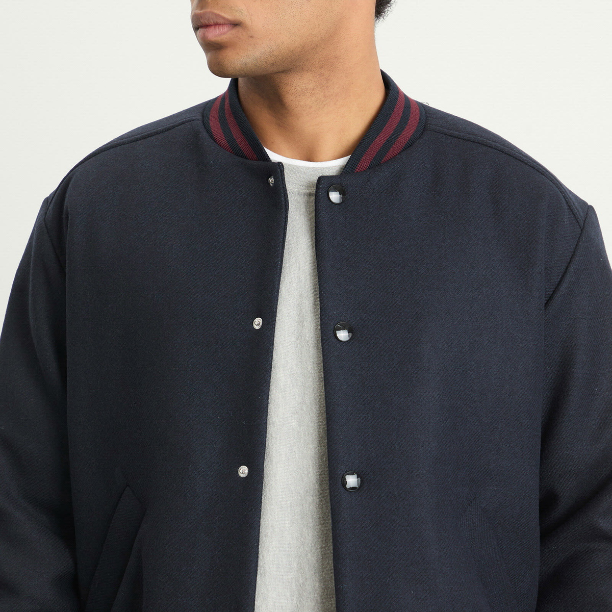 A.P.C. Men's Micky Varsiy Jacket in Dark Navy A.P.C.