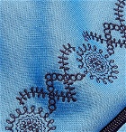 Stella McCartney - Webbing-Trimmed Embroidered Tech-Jersey Track Jacket - Blue