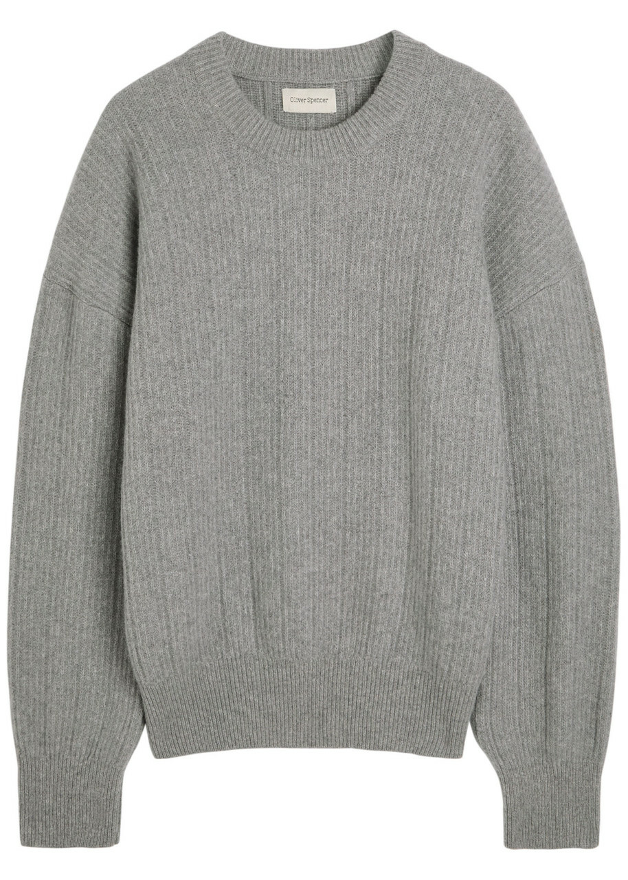 Oliver Spencer Overton Merino Wool Jumper Grey