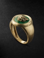 Yvonne Léon - Chevaliere Leopard Gold, Enamel and Multi-Stone Signet Ring - Gold