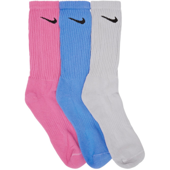Photo: ERL SSENSE Exclusive Three-Pack Nike Edition Multicolor Assorted Socks