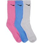 ERL SSENSE Exclusive Three-Pack Nike Edition Multicolor Assorted Socks