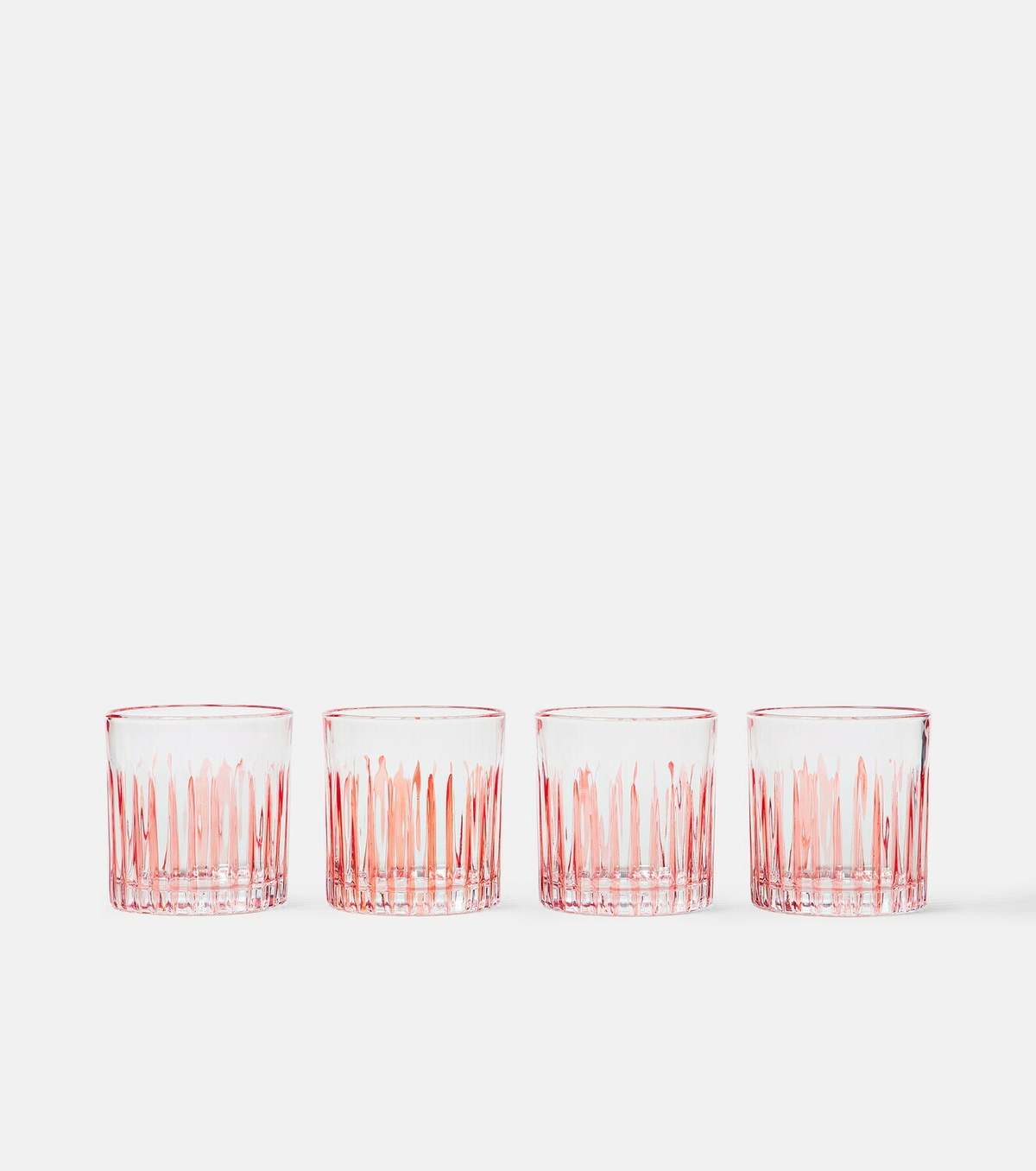 Les-Ottomans Set of 4 striped crystal tumblers