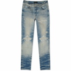 AMIRI Men's Bandana Jacquard MX1 Jeans in Vintage Indigo