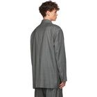 Balenciaga Grey Check Tailored Jacket