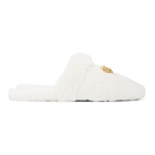 Versace White Faux-Fur Palazzo Slippers